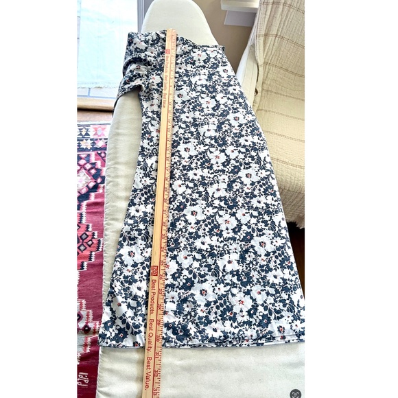 JESS BROWN Boat Neck Tunic Mini Dress in Navy Blue Floral Print - M - Picture 9 of 9